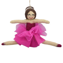 Load image into Gallery viewer, Ballerina Felt Ornament, Brunette
