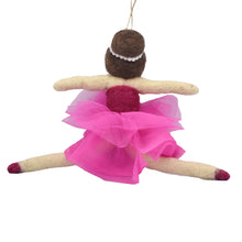 Load image into Gallery viewer, Ballerina Felt Ornament, Brunette
