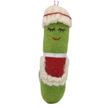 Load image into Gallery viewer, Mrs. Claus Pickle Felt Ornament
