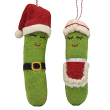 Load image into Gallery viewer, Mrs. Claus Pickle Felt Ornament
