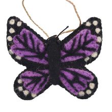 Load image into Gallery viewer, Butterfly Felt Ornament, Purple
