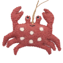 Load image into Gallery viewer, Crab Ornament Felt Ornament
