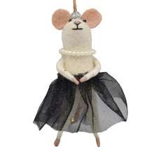 Load image into Gallery viewer, Red Carpet Queen Mouse Felt Ornament
