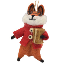 Load image into Gallery viewer, Foxy Scholar Felt Ornament
