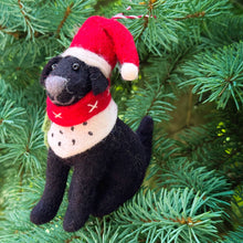 Load image into Gallery viewer, Big Dog Black Lab Felt Christmas Ornament

