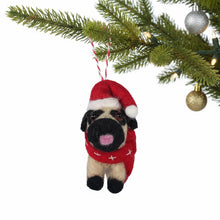 Load image into Gallery viewer, Big Dog Pug Felt Christmas Ornament
