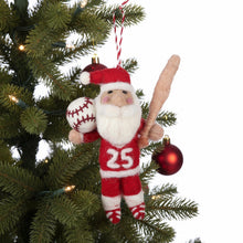 Load image into Gallery viewer, Coach Claus Baseball Felt Christmas Ornament
