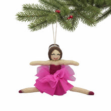 Load image into Gallery viewer, Ballerina Felt Ornament, Brunette
