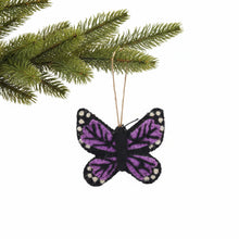 Load image into Gallery viewer, Butterfly Felt Ornament, Purple
