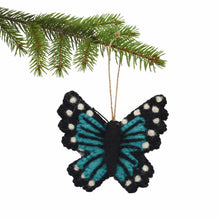 Load image into Gallery viewer, Butterfly Felt Ornament, Turquoise
