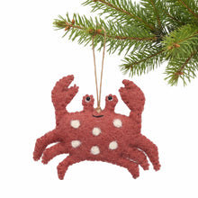 Load image into Gallery viewer, Crab Ornament Felt Ornament
