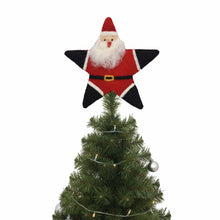 Load image into Gallery viewer, Santa Star Tree Topper Felt Ornament
