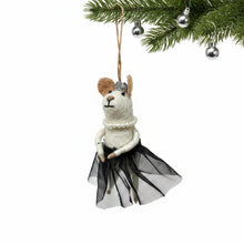 Load image into Gallery viewer, Red Carpet Queen Mouse Felt Ornament
