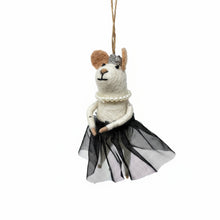Load image into Gallery viewer, Red Carpet Queen Mouse Felt Ornament
