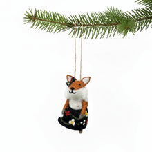 Load image into Gallery viewer, Foxy Frau Felt Ornament
