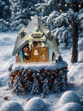 Load image into Gallery viewer, Handcrafted Ceramic Nativity Ornament (Blue Winter Roof)

