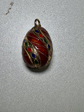 Load image into Gallery viewer, 🥚 Cloisonné Egg Ornaments — Handcrafted Miniature Enamel Treasures (1” x 0.5”)
