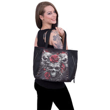 Load image into Gallery viewer, SKULLS N&#39; ROSES - Tote Bag - PU Leather Studded
