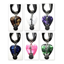 Load image into Gallery viewer, Handmade Guitar Pick Necklace | Guitar Charm Necklace
