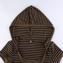 Load image into Gallery viewer, Goth Print Tops Stripe Cute T-Shirts Dark Academia Techwear Button Up V Neck Half Sleeve Sweat Shirts
