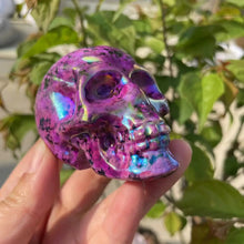 Load image into Gallery viewer, 7cm Wholesale Gemstones Carvings Crystal Animals Carvings Stones Craft Crystal Healing Stones Aura Color Crystal Skulls
