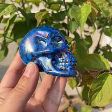 Load image into Gallery viewer, 7cm Wholesale Gemstones Carvings Crystal Animals Carvings Stones Craft Crystal Healing Stones Aura Color Crystal Skulls

