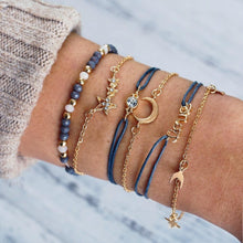 Load image into Gallery viewer, Crystal Celestial Marble 6 Piece Bracelet Set
