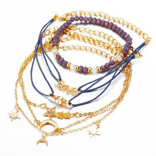 Load image into Gallery viewer, Crystal Celestial Marble 6 Piece Bracelet Set
