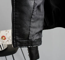 Load image into Gallery viewer, Floral Print Embroidery Faux Soft Leather Jacket Women Pu Motorcycle Coat
