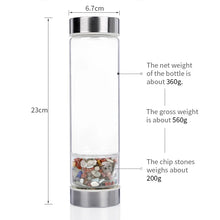 Load image into Gallery viewer, Big Diameter Crystal Elixir Bottles Multicolor Crystal Water Bottle
