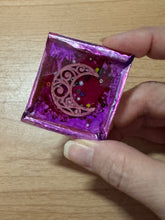 Load image into Gallery viewer, Upcycled Moon Magnet — Celtic Crescent Resin Art | Critter Lane Cat Sanctuary
