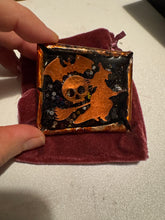 Load image into Gallery viewer, Halloween Mini Art Magnet | Upcycled Can Resin Art | Critter Lane Art Studio

