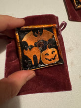 Load image into Gallery viewer, Halloween Mini Art Magnet | Upcycled Can Resin Art | Critter Lane Art Studio
