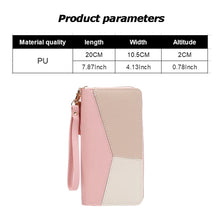 Load image into Gallery viewer, Fashion Zipper Wallets Womens Long Purses Handbags Coin Purse Cards Holder PU Leather Billfold Wallet
