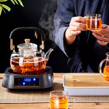 Load image into Gallery viewer, GIANXI Glass Tea Pot With Weave Handle Chinese Heat-resistant Glass
