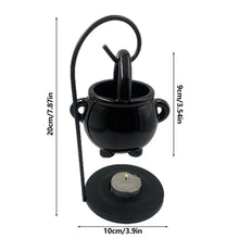 Load image into Gallery viewer, Hanging Cauldron Wax Burner Witch Caldron Pot Candle Holder Witchcraft Supplies Essential Oil Incense Aroma Diffuser Home Decor
