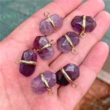Load image into Gallery viewer, Healing Natural Crystal Stone Pendant Charm With Cutting Process For Jewelry Making Necklace Earring Accessories Handmade Bulk
