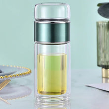 Load image into Gallery viewer, Double-Layer Glass Tea Infuser Bottle
