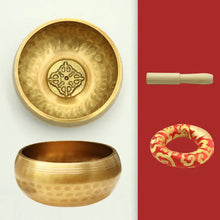 Load image into Gallery viewer, Nepal Tibetan Buddhist Bowl Handmade Singing Bowl Set Cushion Mallet
