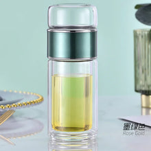 Load image into Gallery viewer, Double-Layer Glass Tea Infuser Bottle
