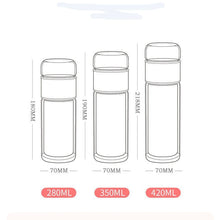 Load image into Gallery viewer, Double-Layer Glass Tea Infuser Bottle
