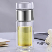 Load image into Gallery viewer, Double-Layer Glass Tea Infuser Bottle
