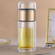 Load image into Gallery viewer, Double-Layer Glass Tea Infuser Bottle
