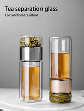 Load image into Gallery viewer, Double-Layer Glass Tea Infuser Bottle
