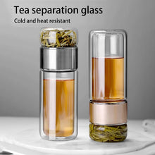 Load image into Gallery viewer, Double-Layer Glass Tea Infuser Bottle
