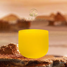 Load image into Gallery viewer, SITSANG 12 lnch Chakra Tuned Yellow Crystal Singing Bowl for Yoga
