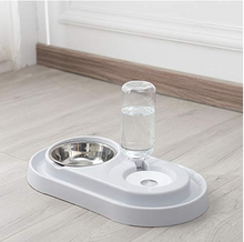 Load image into Gallery viewer, Stainless Steel Pet Bowls with Automatic Water Bottle
