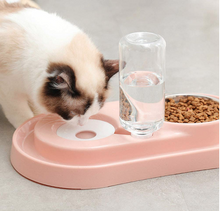 Load image into Gallery viewer, Stainless Steel Pet Bowls with Automatic Water Bottle
