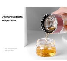Load image into Gallery viewer, Double-Layer Glass Tea Infuser Bottle
