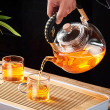 Load image into Gallery viewer, GIANXI Glass Tea Pot With Weave Handle Chinese Heat-resistant Glass
